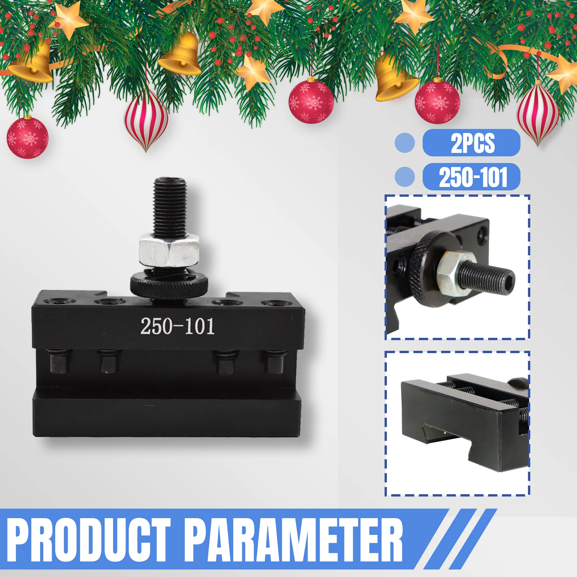 2Pcs Quick Change 250-101 Tool Post Turning and Facing Holder Tool Fit for use with AXA tool post 250-100 250-111