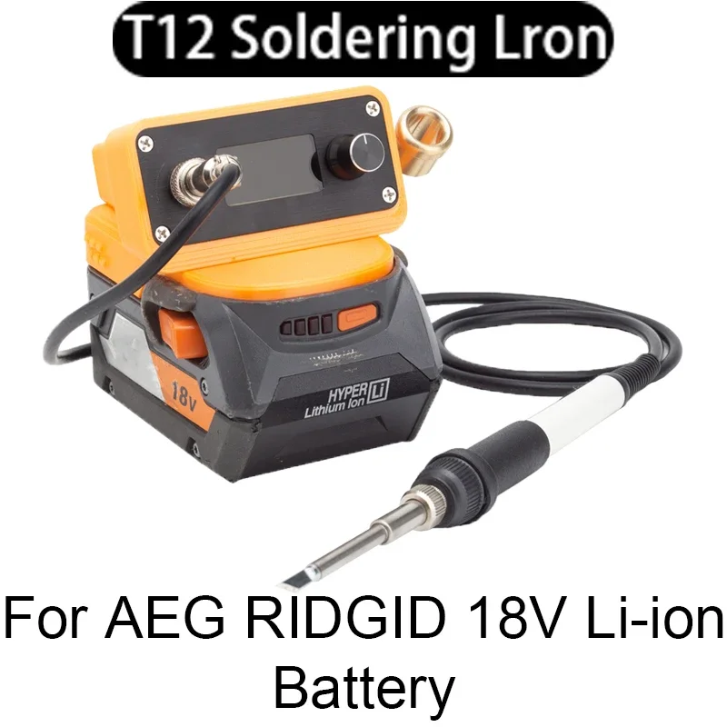 T12 soldering station iron for AEG RIDGID 18V Li-ion battery DIY electric digital soldering station modified circuit board