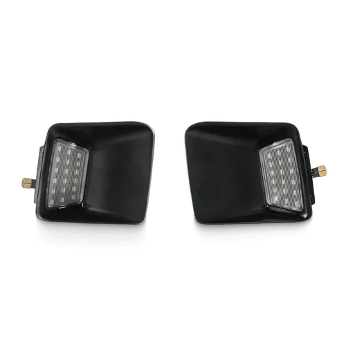 Imagen 2 del producto 2 uds para Chevy Colorado GMC Canyon 2004-2012 parachoques trasero LED luz de matrícula montaje de lámpara pastilla de repuesto blanco