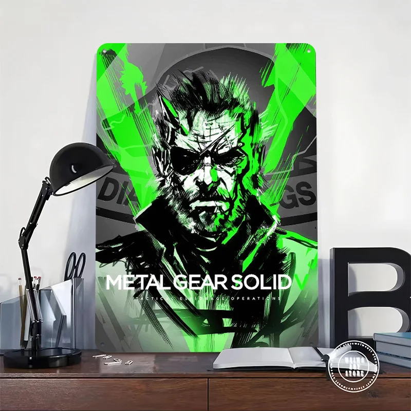 Metal Gear Solid V Metal Poster Perfect Gift for Fans Lovers Personalized Wall Art Metal Sign for Decor Living Room Wand Deko
