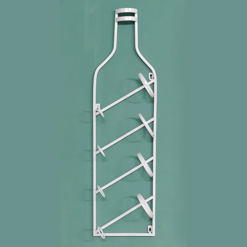 European Style Wrought Iron Restaurant Wall Mounted Wine Rack Creative Household Bar Cabinets Apartment Cafe Wine-bottle Holders