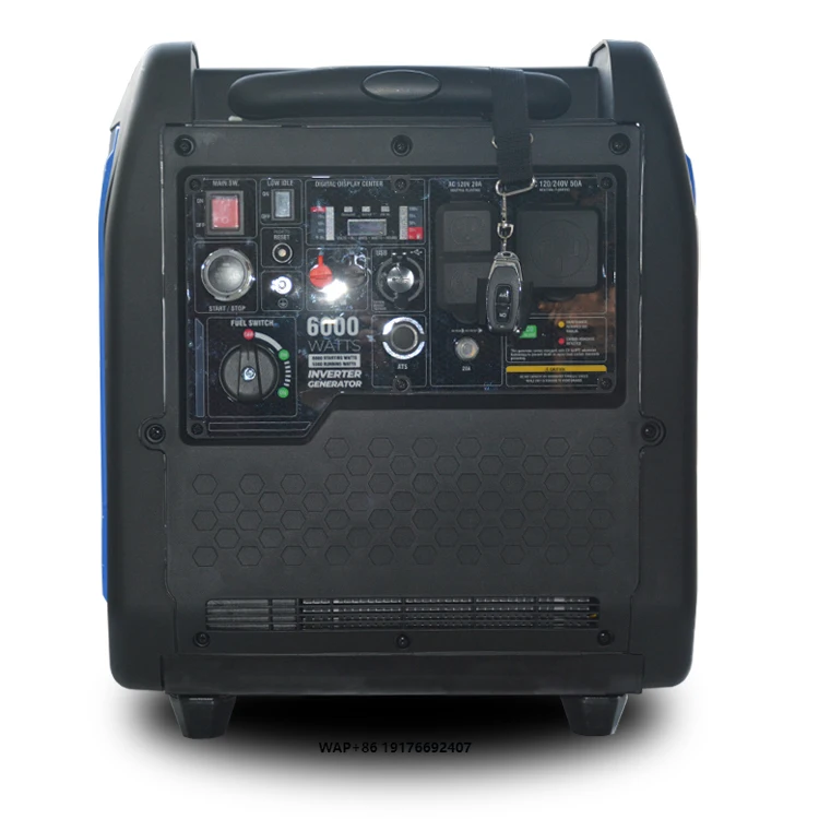 Professional Silent Quite Portable Homebase Powerful 110V/120V/240V 6kw Electric Inverter Generator for Home