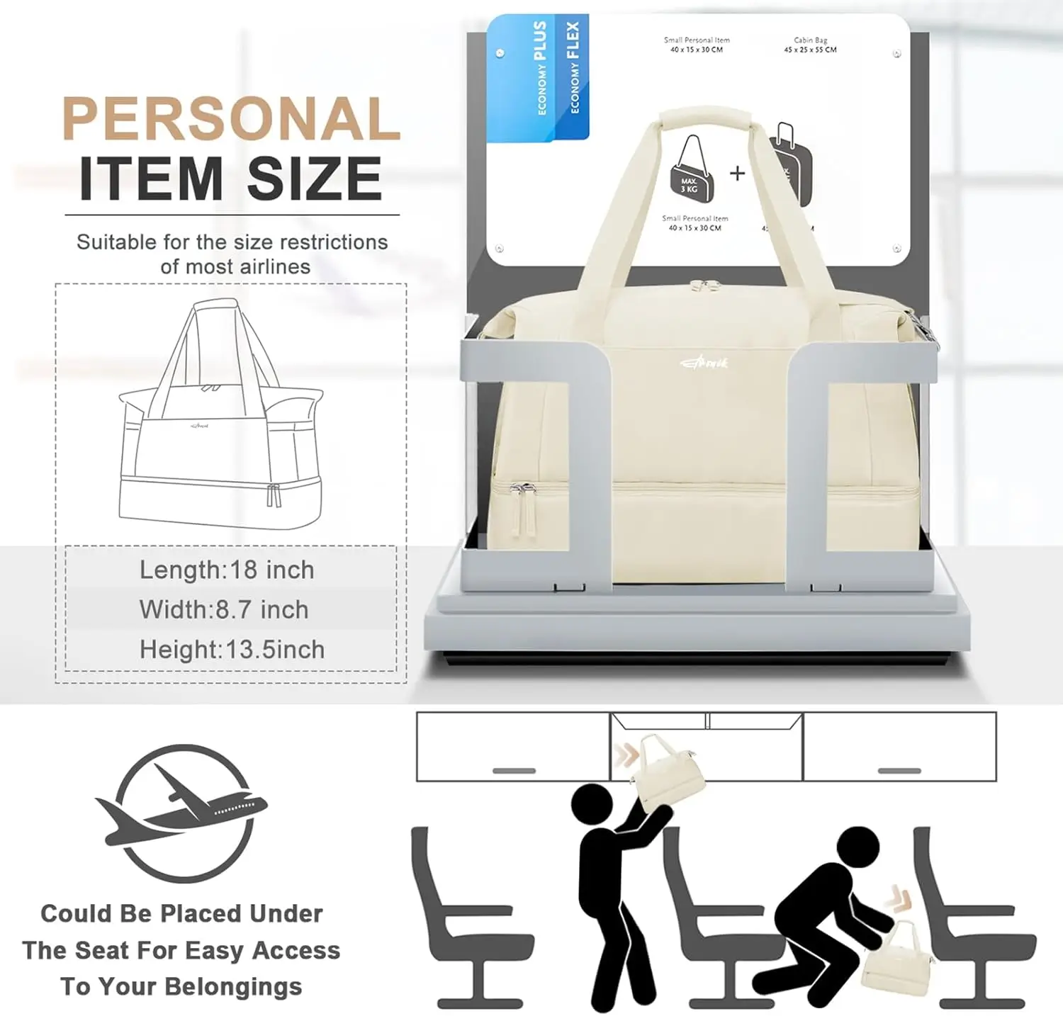 Women Gym Bag With Shoes Compartment And Wet Pocket Weekender Duffel - Image 2