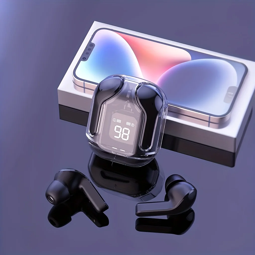 Original T2 Wireless Bluetooth Earphone HIFI Headphones LED Power Digital Display Stereo Sound Earphones Apply to Xiaomi iphone