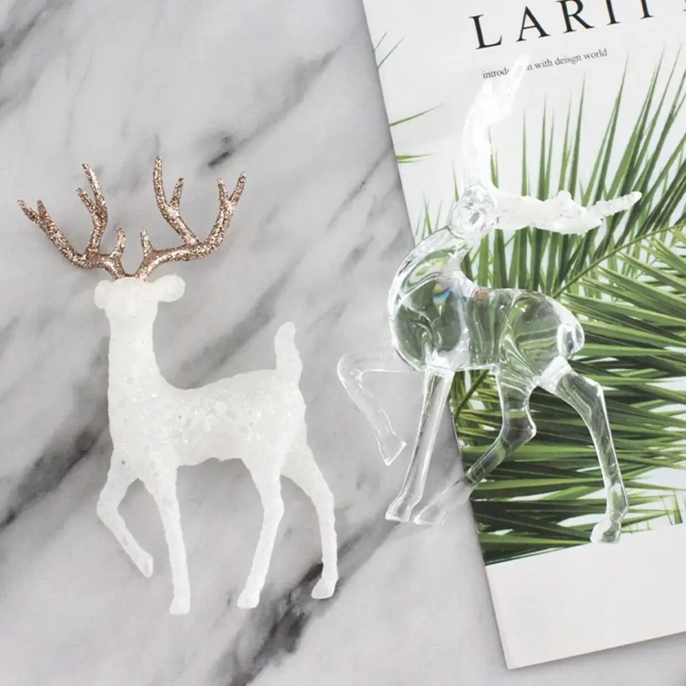 

Beautiful Easy to Install Sika Deer Statue Elk Handmade Elk Miniatures Plastic Artificial Artificial Mini Deer Tale Prop