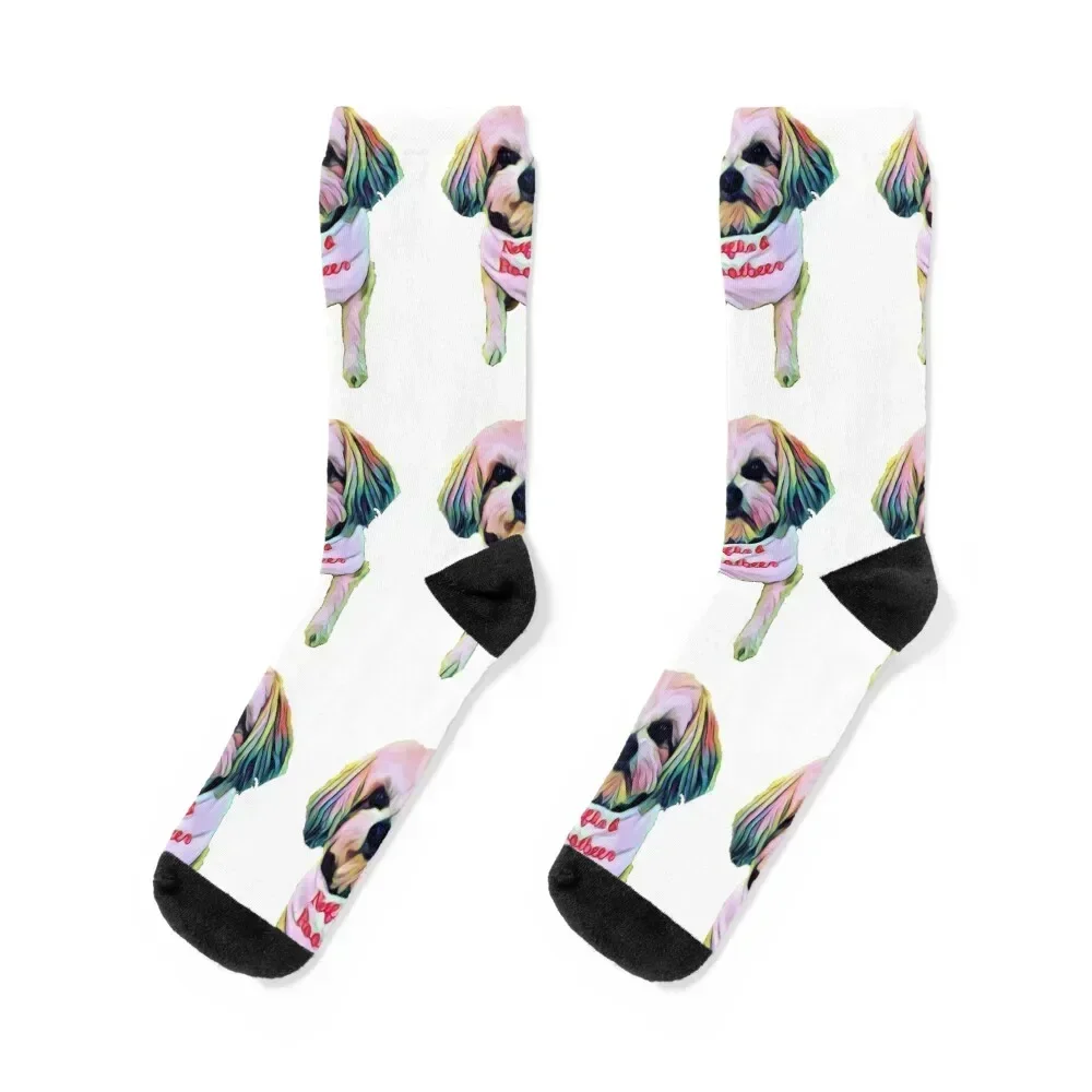 

Natasha Lyonne’s Dog Rootbeer Digital Painting Socks cartoon Toe sports sports and leisure halloween Women Socks Men's