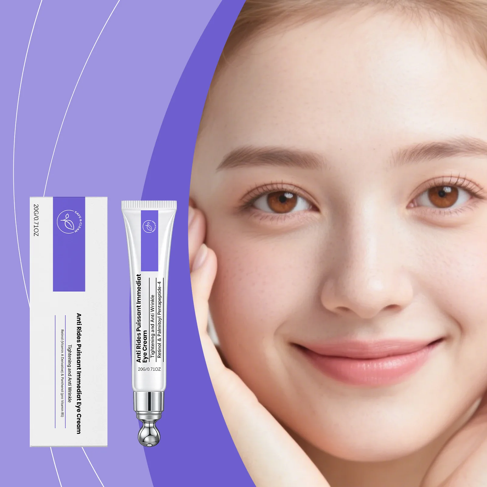 Retinol Firming Eye Cream Lift Tighten Smooth Wrinkles Fade Dark Circles Moisturize Nourish Lasting Effect Eye Tightening Cream