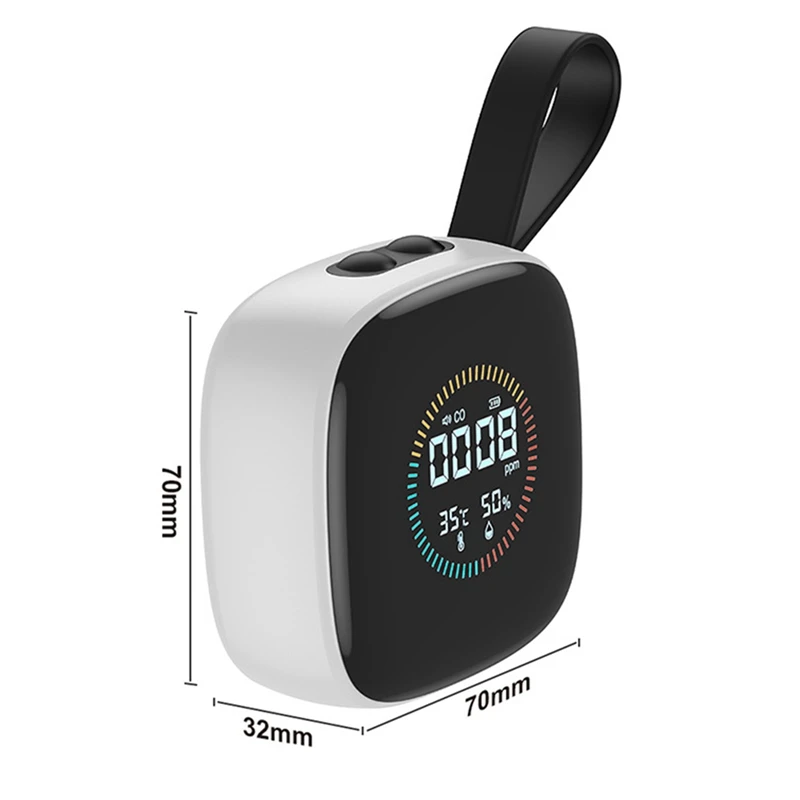 El mejor detector de calidad de CO con alarma de sonido, pantalla LCD, probador de Sensor de temperatura y humedad DM1210B