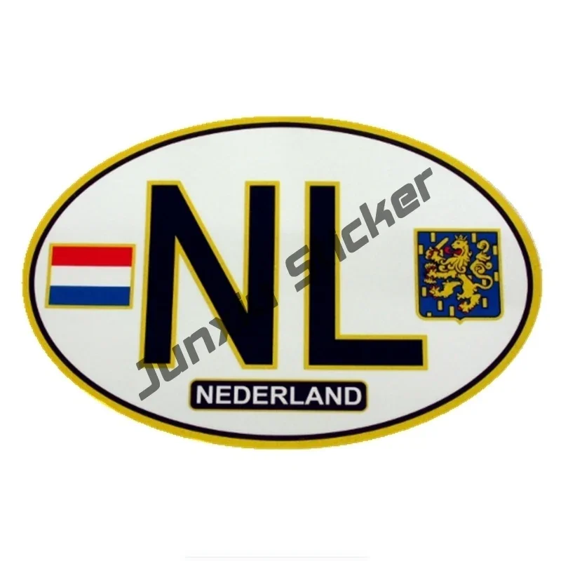 Adesivo bandiera olandese Car Bike NL paesi bassi personalità Country Nations Car Laptop Wall Cover graffi decalcomania colla Sticker