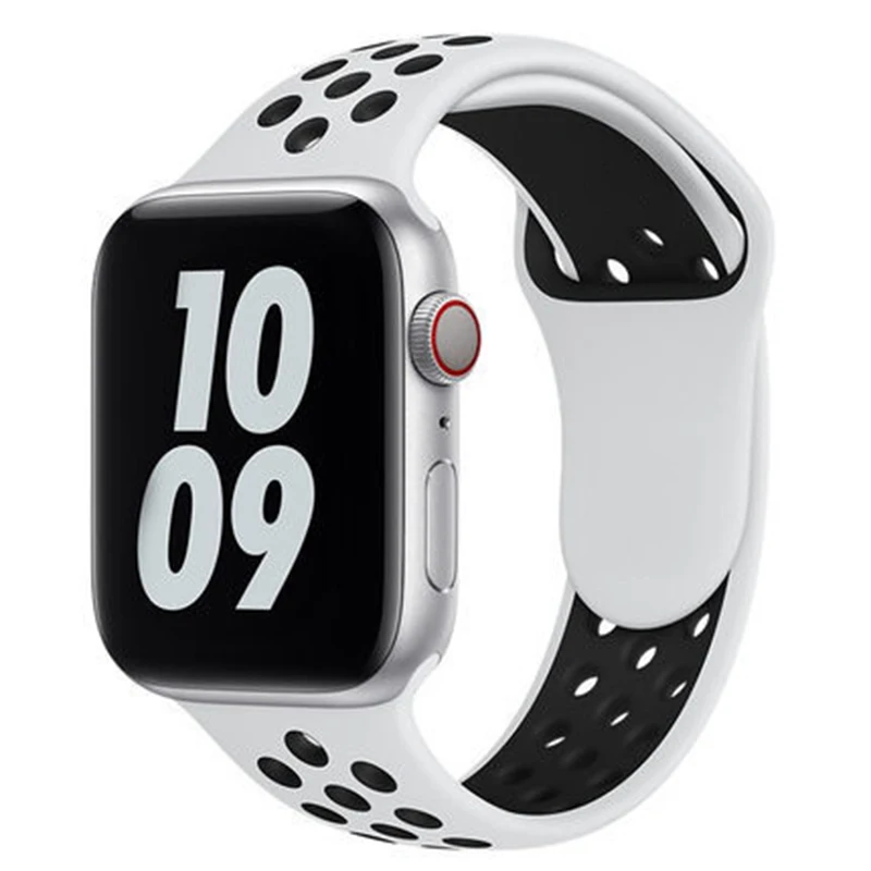 Armband für Apple Watch Band 42/44/45 mm, Rainbow Unity Strap Milanese Loop Honeycomb Hole Ersatzarmband für die Iwatch-Serie