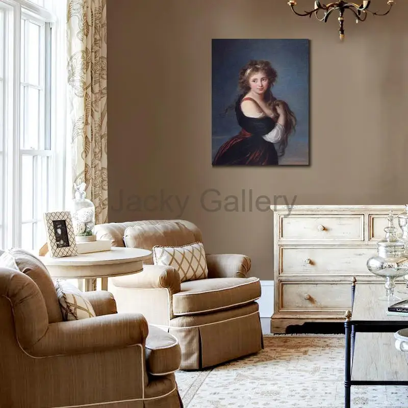 Realist Portrait Canvas Art Elisabeth Vigee Lebrun Hyacinthe Gabrielle Roland Handmade Oil Painting for Living Room Decor Large