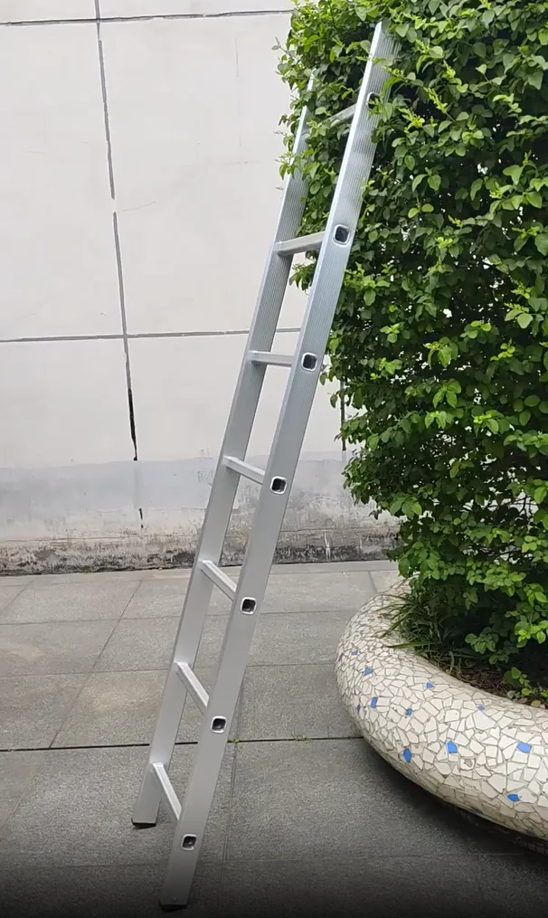 20 Step Modern Design Aluminum Straight Ladder 5.44m Nestable for Warehouse Retail or Apartment Use