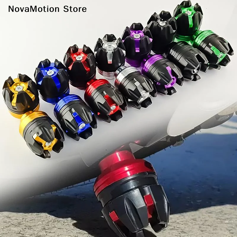 Universal Aluminum Alloy Front Suspension Protection Cup Frame Slider Falling Protector Modified For Motorbike Anti-Fall Bumpers