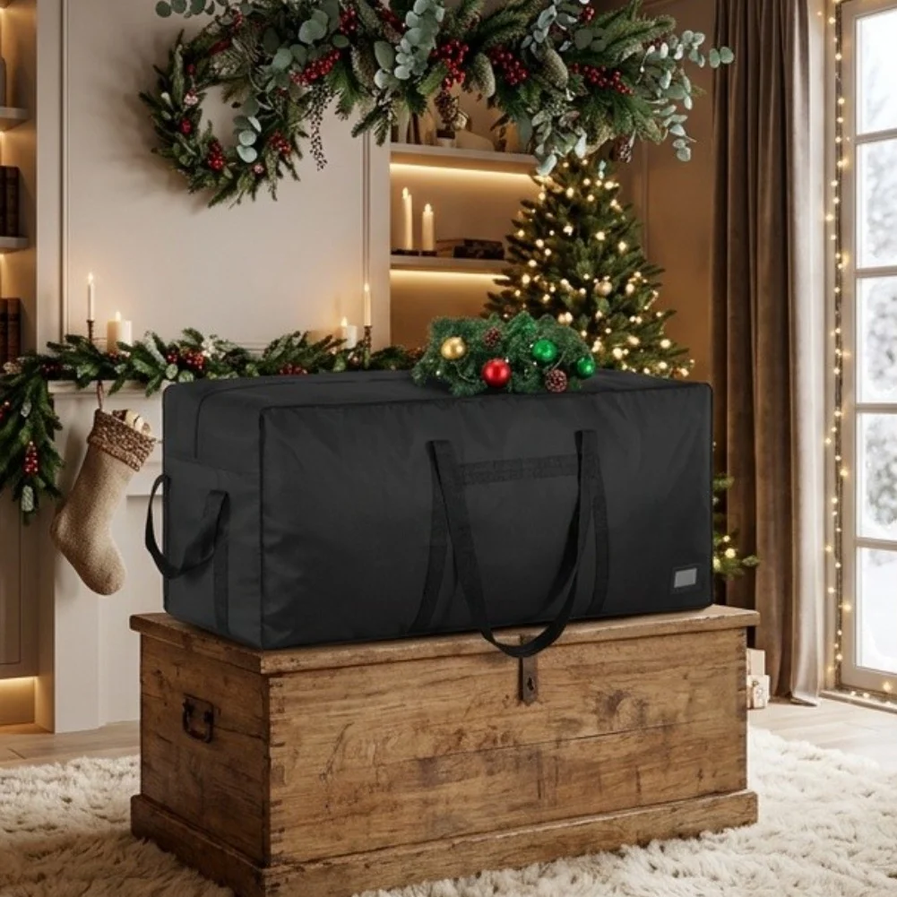 Christmas Tree Storage Solution with Robust Handles and Reliable Zipper to Protect Trees Up to 65 Inches Year After Year