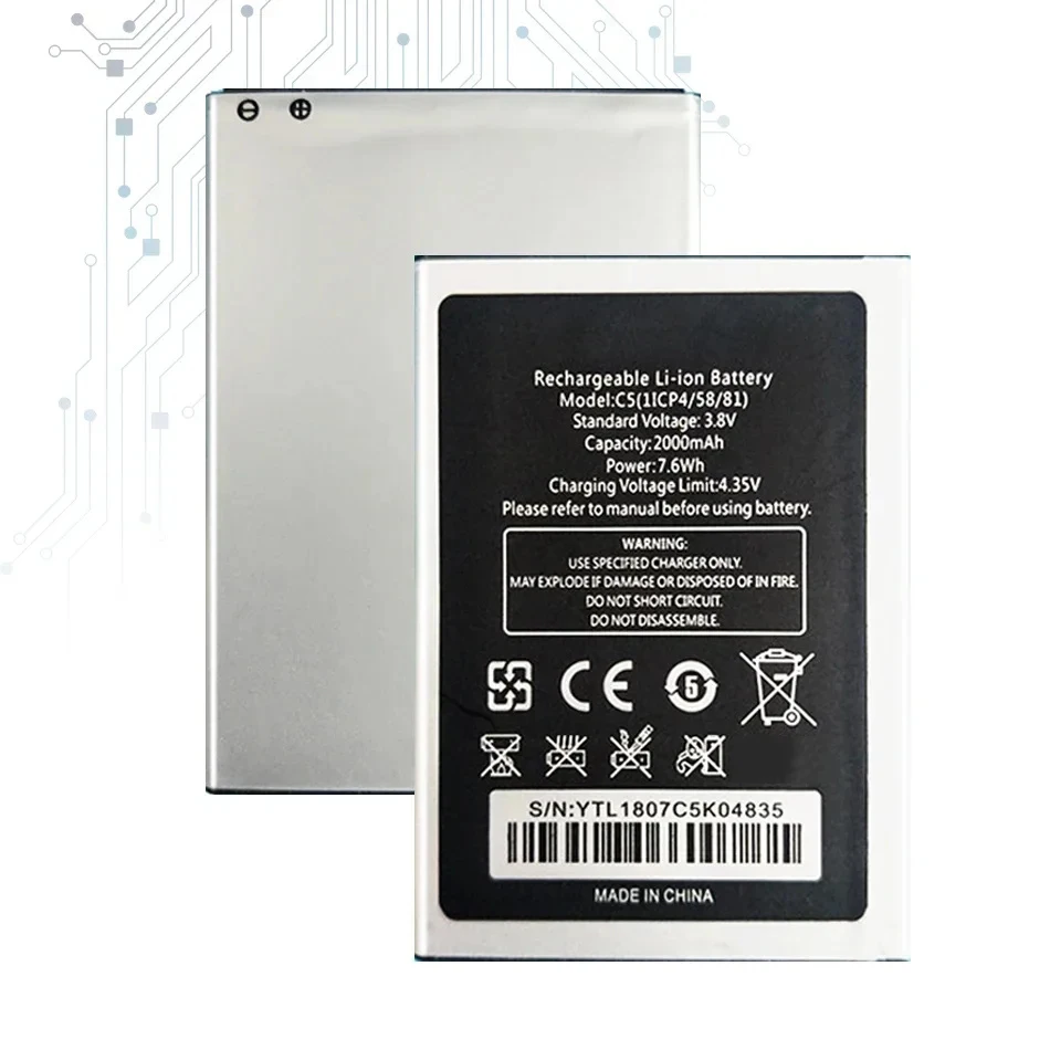 Battery For Oukitel C5 Pro, C5pro, 2000Mah