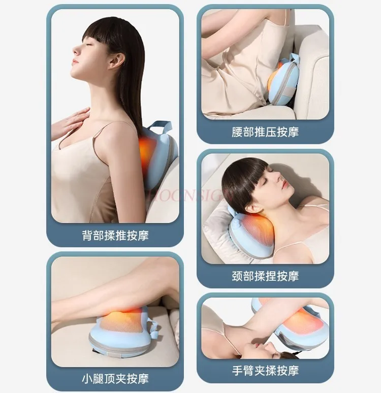 Cervical spine massager waist back massager shoulder and neck multi-functional kneading pillow car cushion artifact