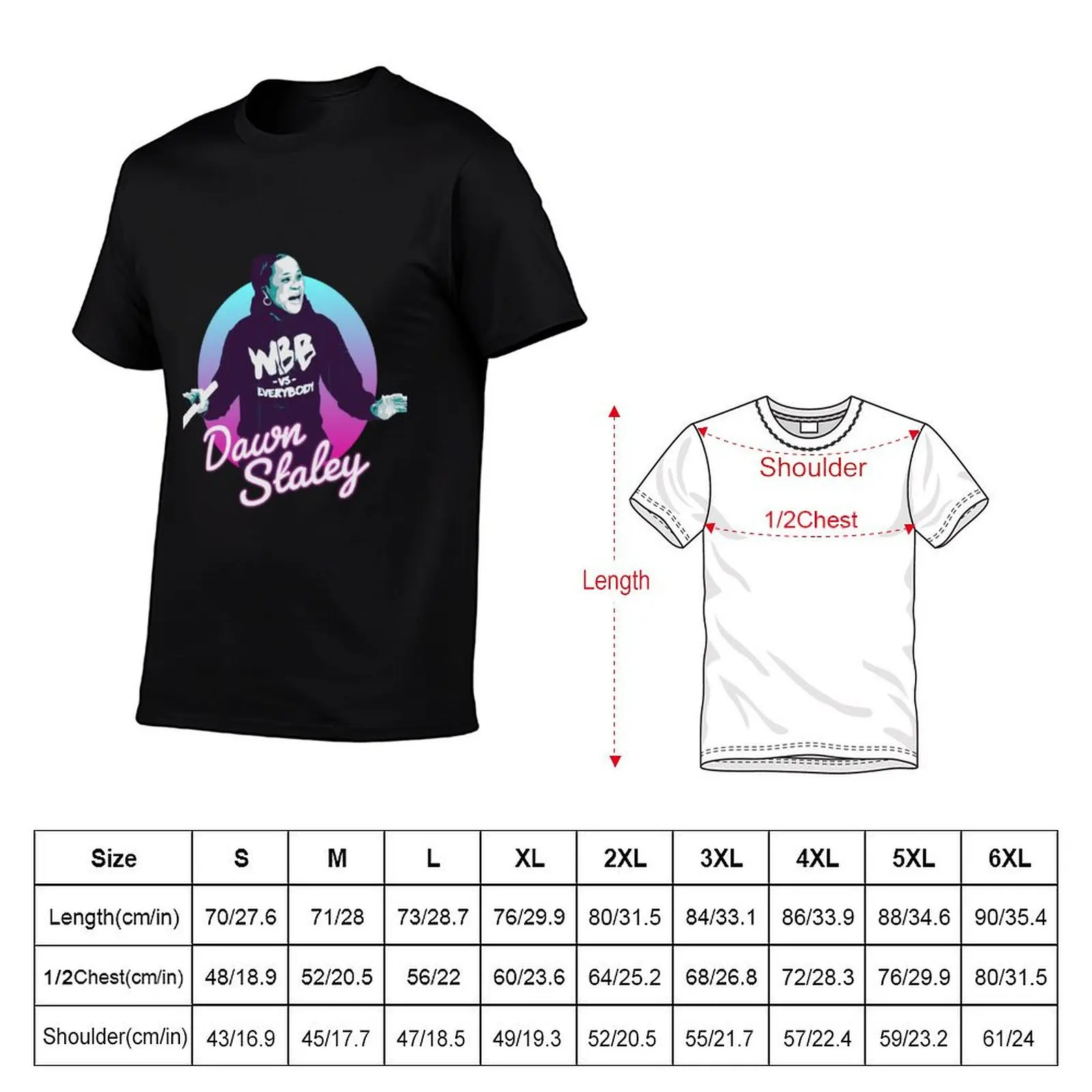 dawn staley retrowave T-Shirt vintage graphic tee street wear mens t shirts top quality