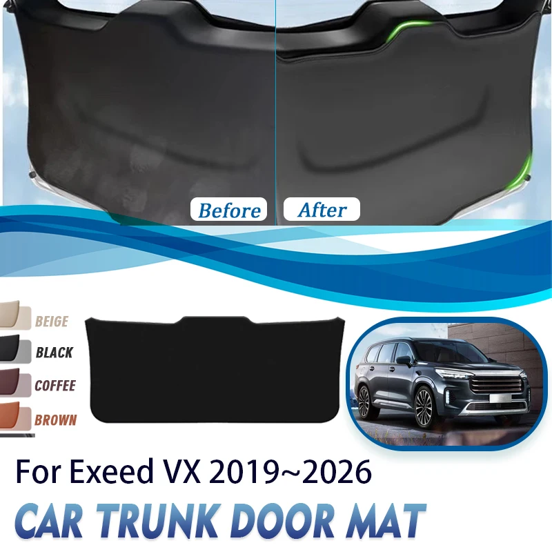 

For Chery Exeed VX Lanyue 2019~2026 Car Rear Trunk Door Pad Anti-dirty Tailgate Cover Cargo Boot Tail Gate Mats Auto Acesssories