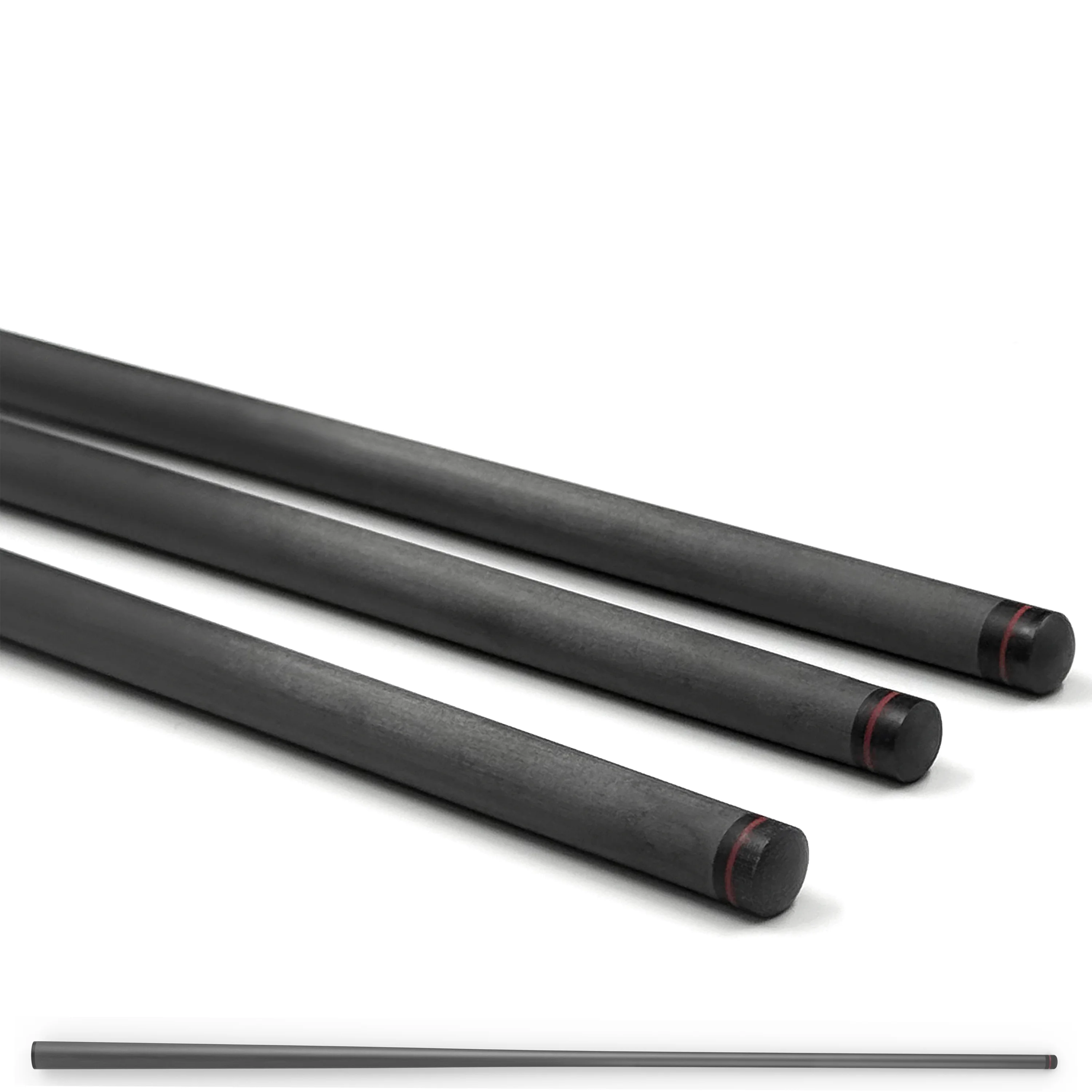

13mm tip pool cue shaft,Black Tech Carbon Fiber Pro Taper Punch shaft for Kick-off，Red skin head,break cue shaft（only shaft）
