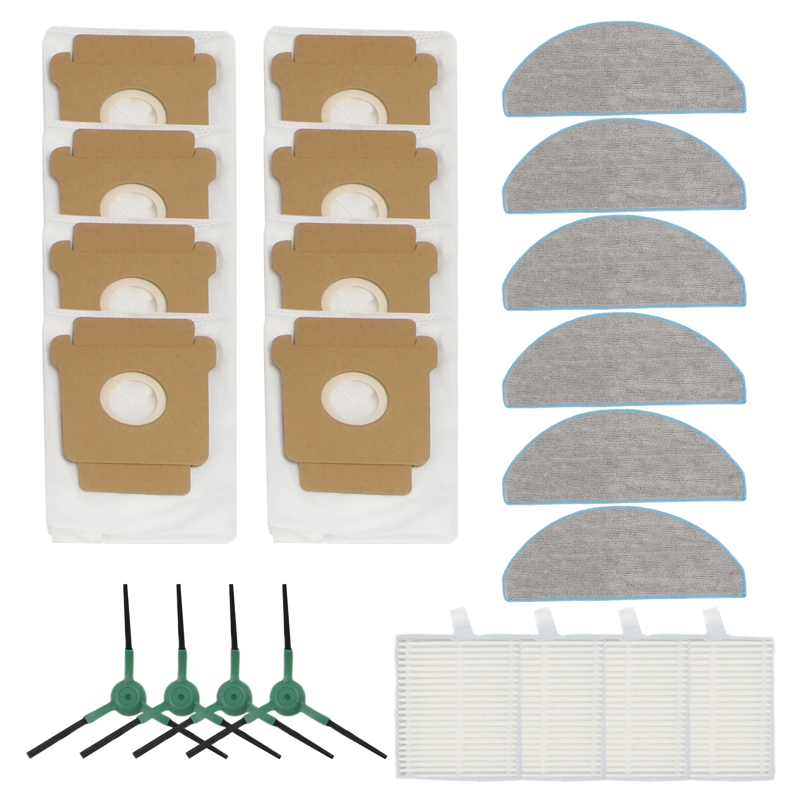 Filter Mop Cloth Bag Side Brush Kit For Roomba 105 For Combo Robot + AutoEmpty Dock Vacuum Cleaner Part Filter Paper