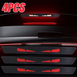 2024 Carbon Fibre Angry Eyes Car Brake Tail Light Safety Warning Stickers High End Creative Decoration Auto Exterior Decoration