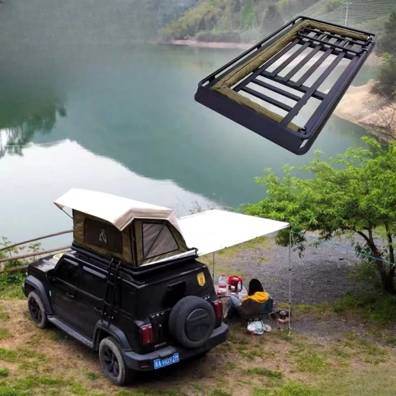 

Hidden tent roof luggage rack top frame car tent rack