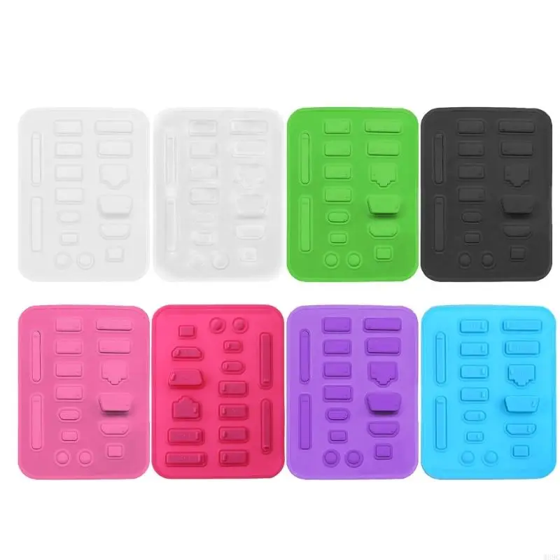 W89C 16 PCS анти пылевидной крышки Silicone Protector Silicone Computer Dust Plugure для настольного компьютера