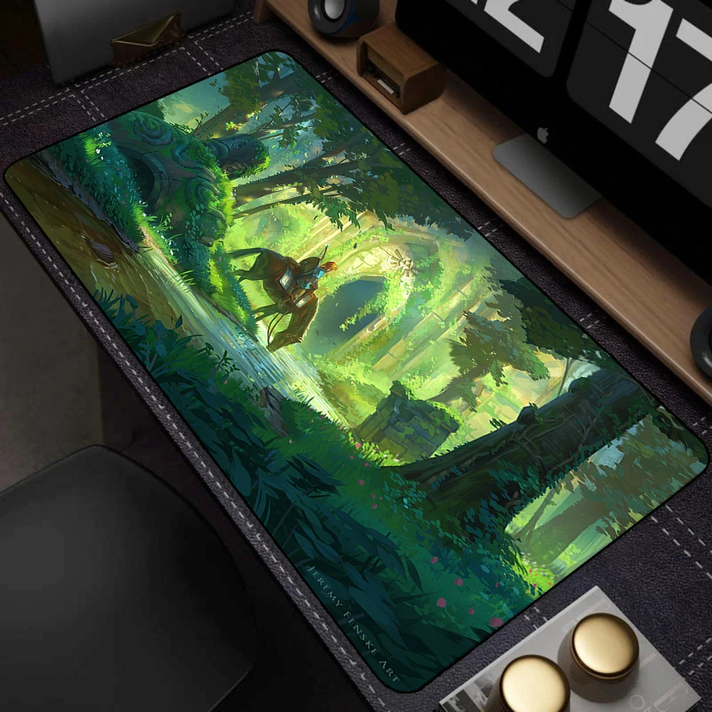 Pc Gamer Cabinet Desk Mat Keyboard Carpet Computer Gaming Accessories Anti-slip Expansion pad Zelda MousePad Xxl Anime tablemat