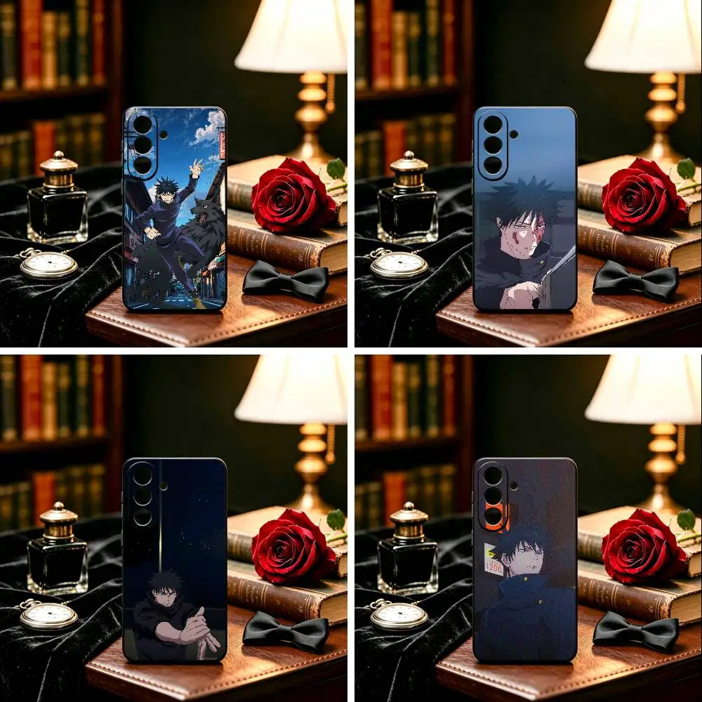 Jujutsu Megumi Anime Phone Case For Samsung Galaxy A73,A72,A71,A70,A53,A52,A51,Soft Silicone Black Cover