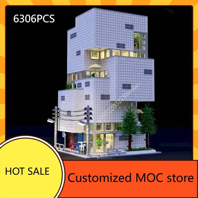 

6306 шт., хит продаж, сахарная архитектура, головоломки MOC, StreetView, сборка, креативная игрушка на день рождения, Рождественский подарок для детей, возраст