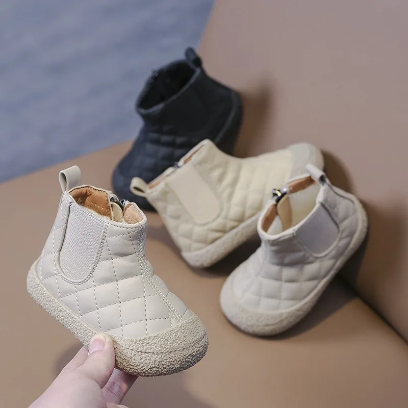 Winter Boots for Baby Boys Outdoor Girls Snow Boots Plush Children Cotton Shoes Non-slip Kids Casual Shoes Infant Toddler Shoes