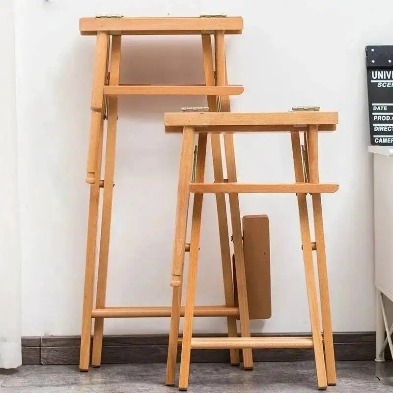 

Foldable Solid Chair Wood Director Bar Counter Leisure Chair Outdoor Backrest Office Makeup Fishing Outdoor Garden Armchairs