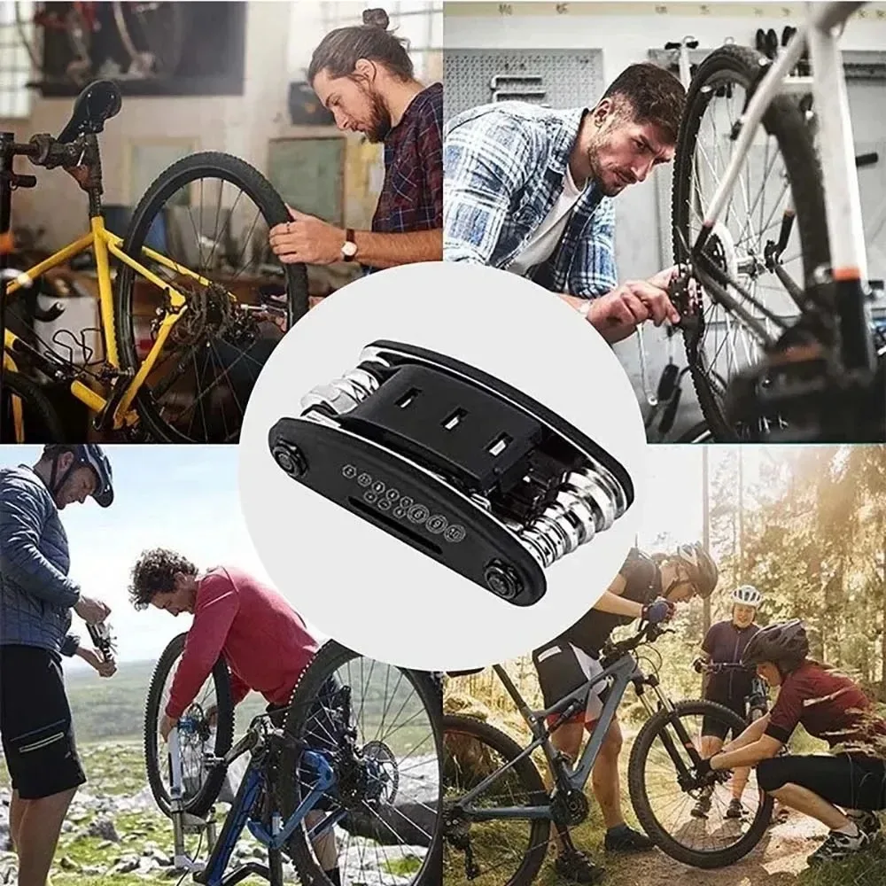 

16 in 1 Mountain Bike Portable Socket Multipurpose Wrench Bicycle Multi Tool Screwdriver Motorcycle Bicycle Repair Tools