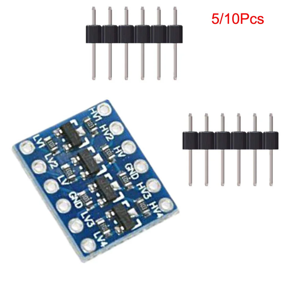 10pcs Level Shifter 3.3V 5V 4 Channels IIC I2C Logic Level Converter Bi-Directional Module 3.3V to 5V Shifter for Arduino