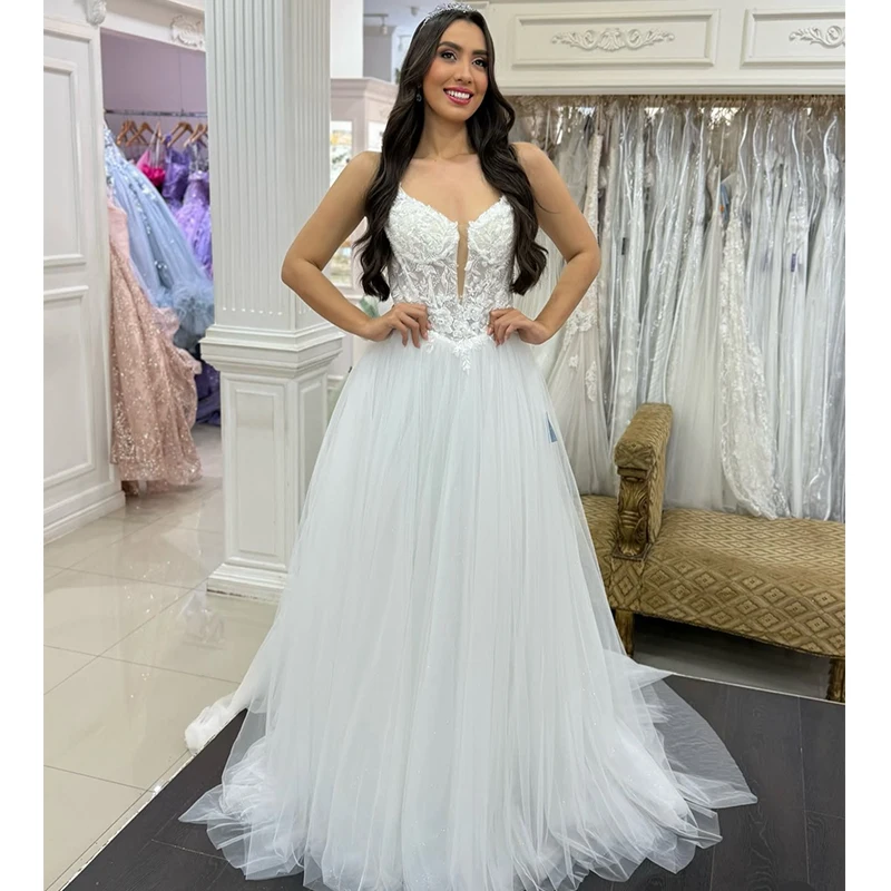 

Plus-Size Wedding Dress Organza With Embroidery Satin Curvy Bridal Gown Boatneck Sleeveless Customized Button Vestido De Novia