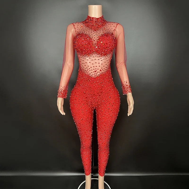 Tenue de spectacle pour filles, nouvelle discothèque, Bar, chanteur, maille creuse noire, Sexy, manches longues transparentes, coupe cintrée, fermeture éclair, diamant, robe cadeau P