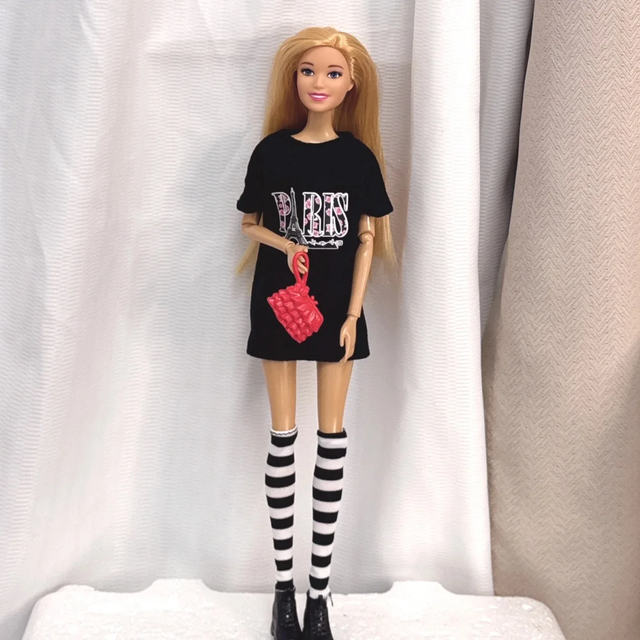 30ซม.แฟชั่นสบายๆเสื้อยืดชุด + Supermodelตุ๊กตาชุดของเล่น1/6ตุ๊กตาBJDข้อต่อMovable Daily Dress Up Play Houseของเล่นเด็กของขวัญ