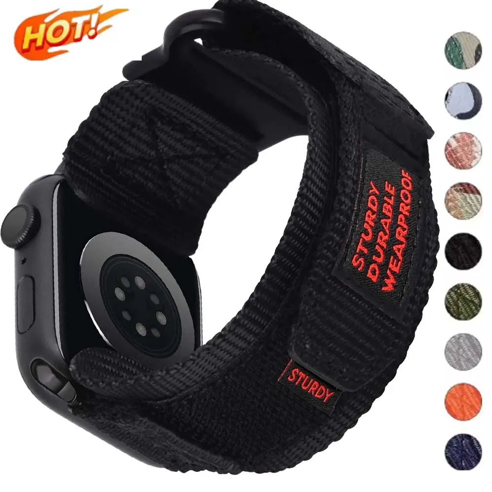 NEUES Sport-Nylonarmband für Apple Watch Band Ultra 2 49 mm 46 mm 42 mm 45/44/41 mm 40 mm Armband für Iwatch Serie 10 9 8 7 6 SE 5 4