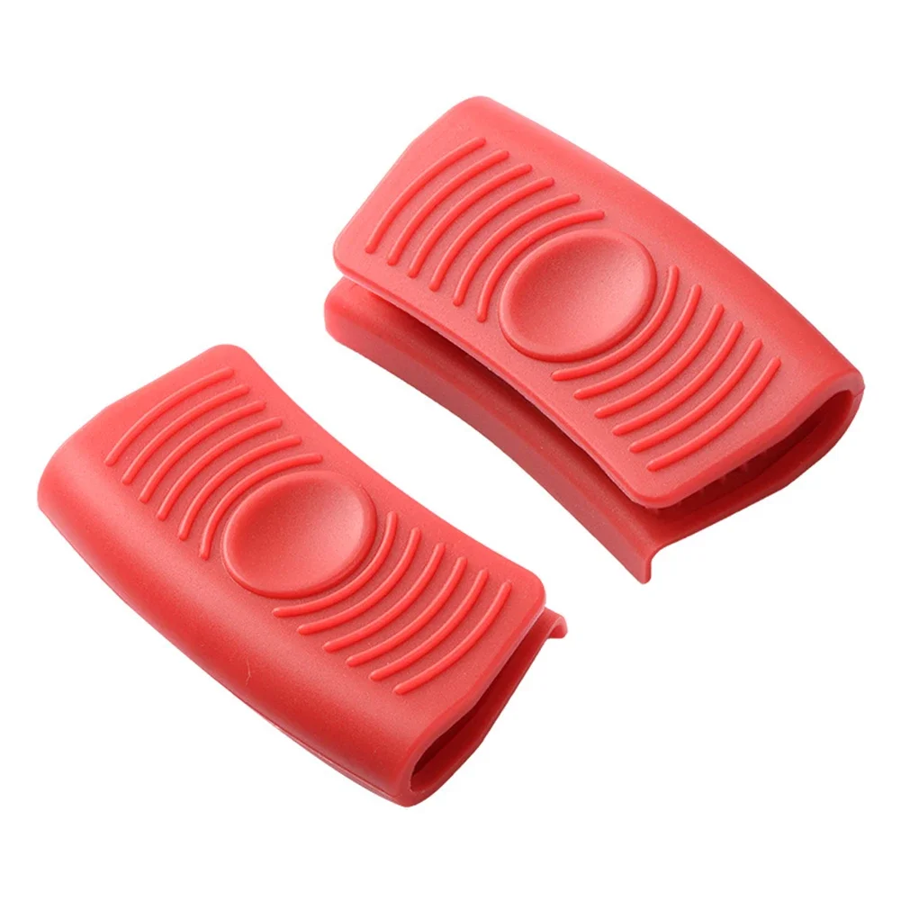 Anti Slip Design Pot Handle Anti Scald Pot Handle Grip Cover Double Ear Design Maximum Temperature Protective Sleeve