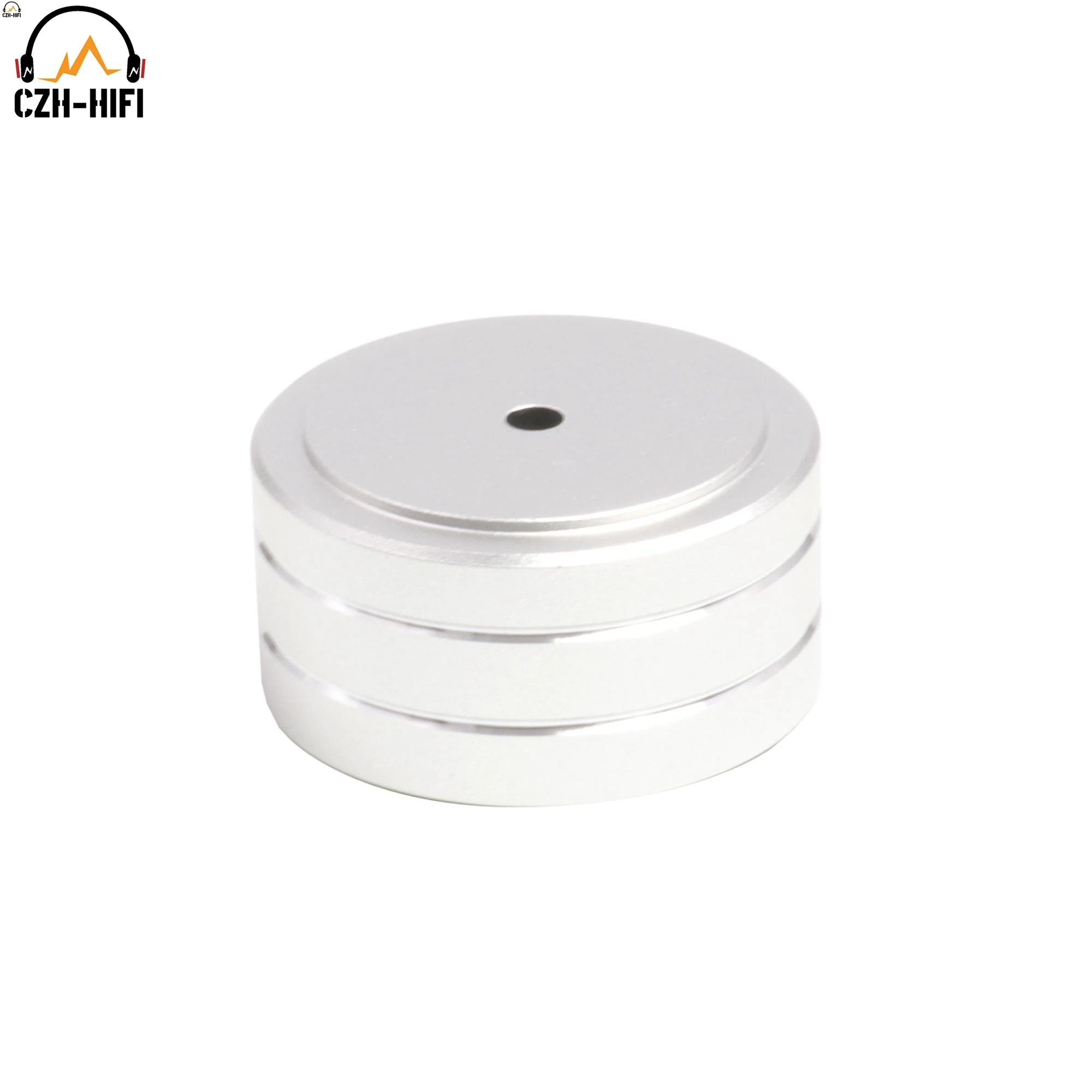 4 stücke 40x20 m CNC Gefräste Aluminium Verstärker Füße Stoßdämpfer Plattenspieler Füße Audio CD HIFI Isolation Füße pad AMP CD Plattenspieler – Detail 11