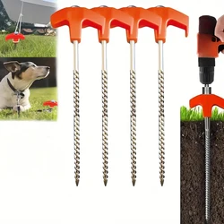 Heavy-Duty Screw Tent Stakes,Ground Anchors Screw with Hex Head Driver Heavy Nails,for Camping,Outdoor,Festive Decorations