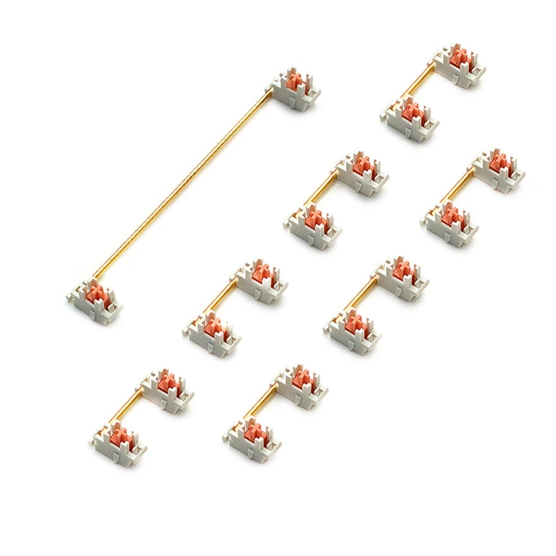 メカニカルキーボード用に取り付けられたスタビライザー,60 64 68 84 87 96 104,メカニカルキーボード,チェリー,スタビライザー,6.25u 2u 7u,金色の鋼線