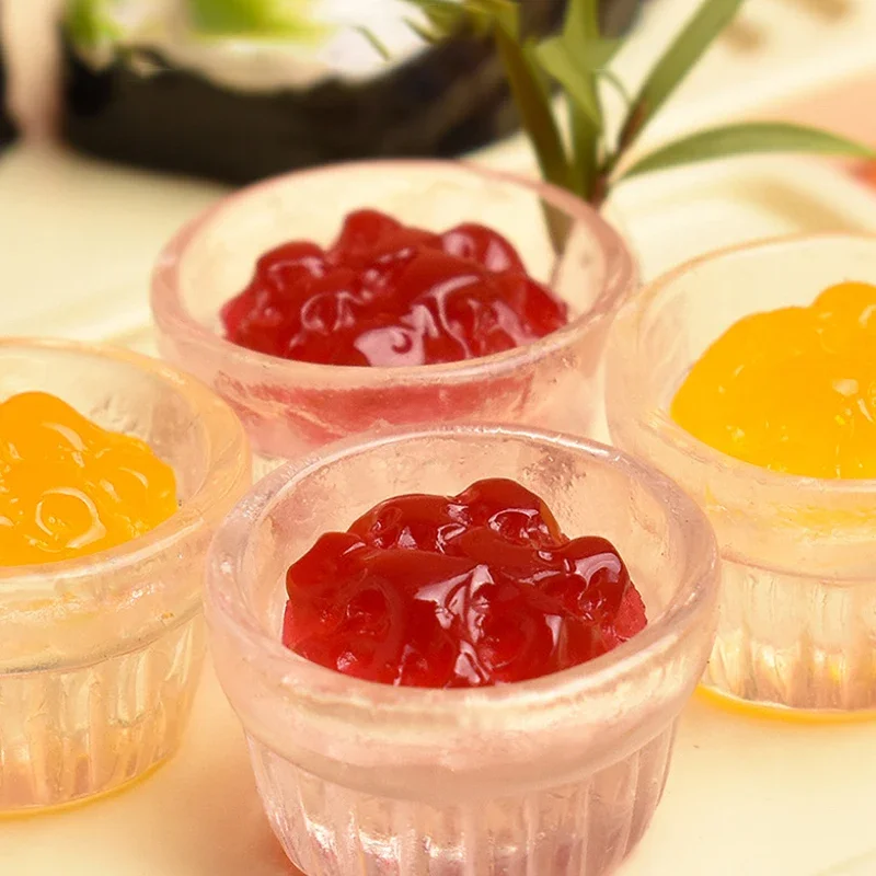 10pcs Dollhouse Miniature Food Play Scene Decoration Mini Strawberry Jam Mango Jam Doll Accessory Toys