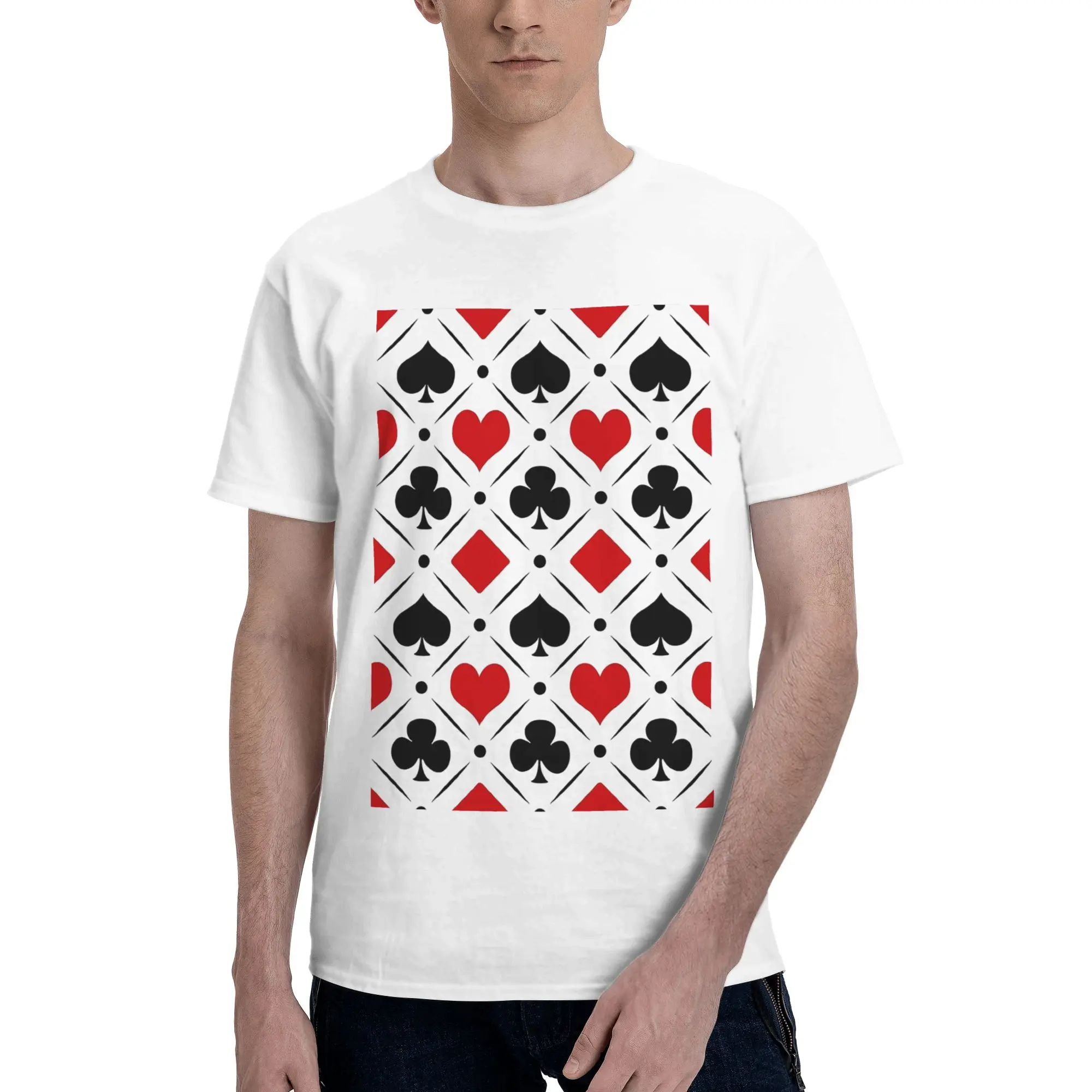 playing-card-suits-symbols-poker-100-cotton-t-shirt-men's-funny-t-shirts-men-round-neck-short-sleeve-s-6xl