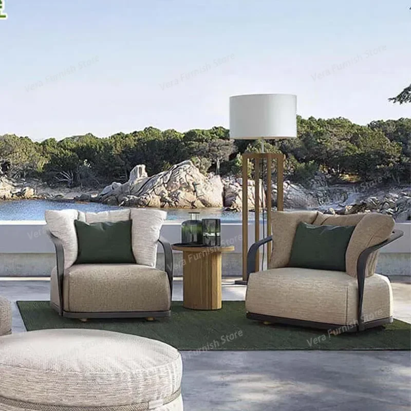 

Nordic Leisure Outdoor Sofas Courtyard Villa Balcony Minimalist Design Advanced Garden Sofas Leisure Furniture Cadeira Lshysf