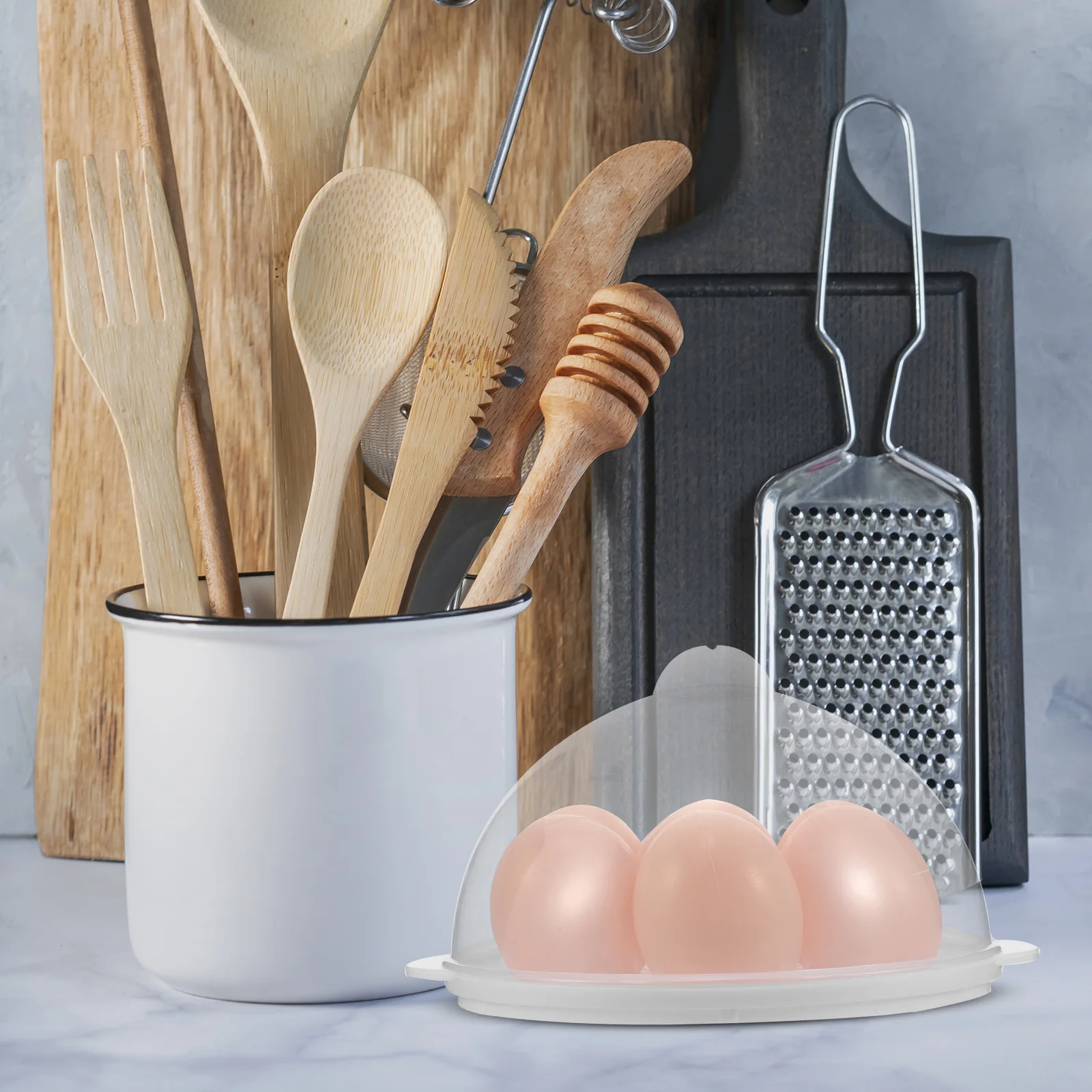 

Plastic Egg Steamer Lid with Rack Included Clear Transparent Cover for Boiled Egg Maker Replacement Part Fast Rinse After Use