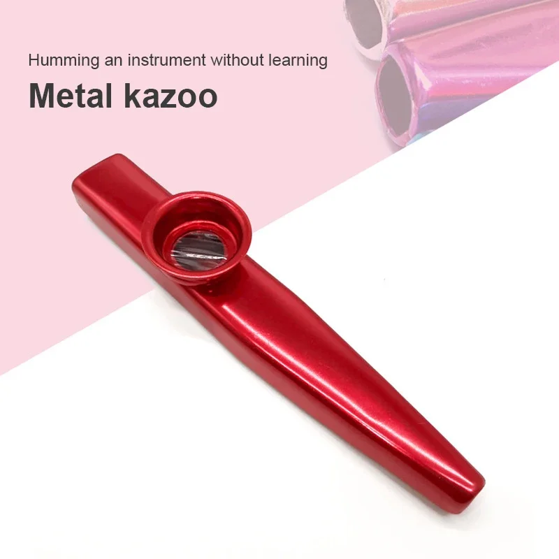 Colors Metal Kazoos Musical Instruments Flutes Diaphragm Mouth Kazoos Musical Instruments Good Companion for Guitar