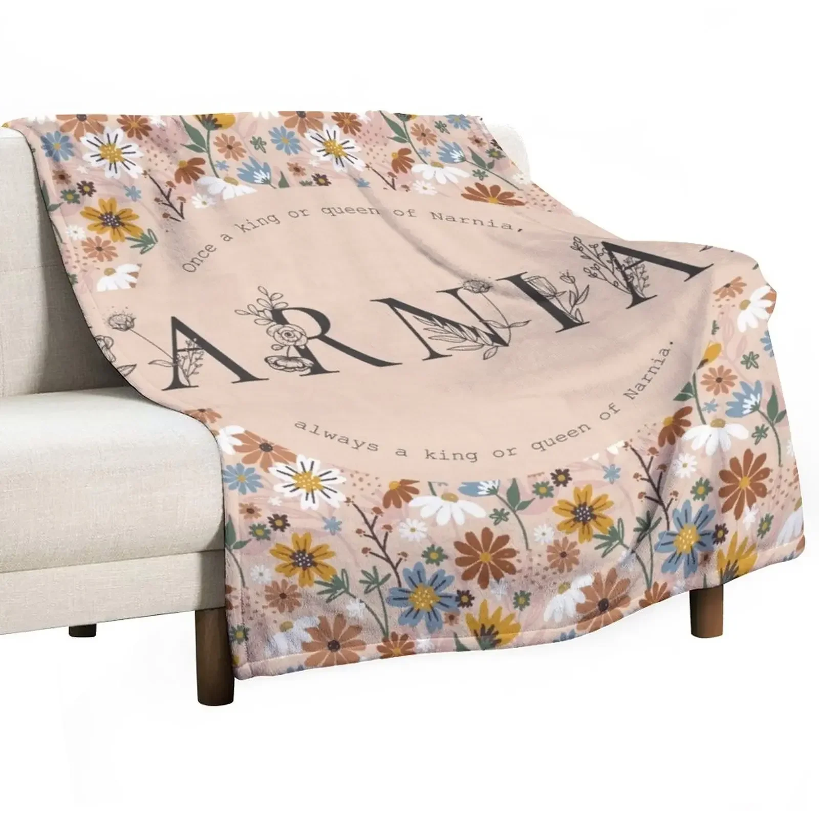 

Narnian Throw Blanket Retros Shaggy Decorative Sofa Dorm Room Essentials Blankets