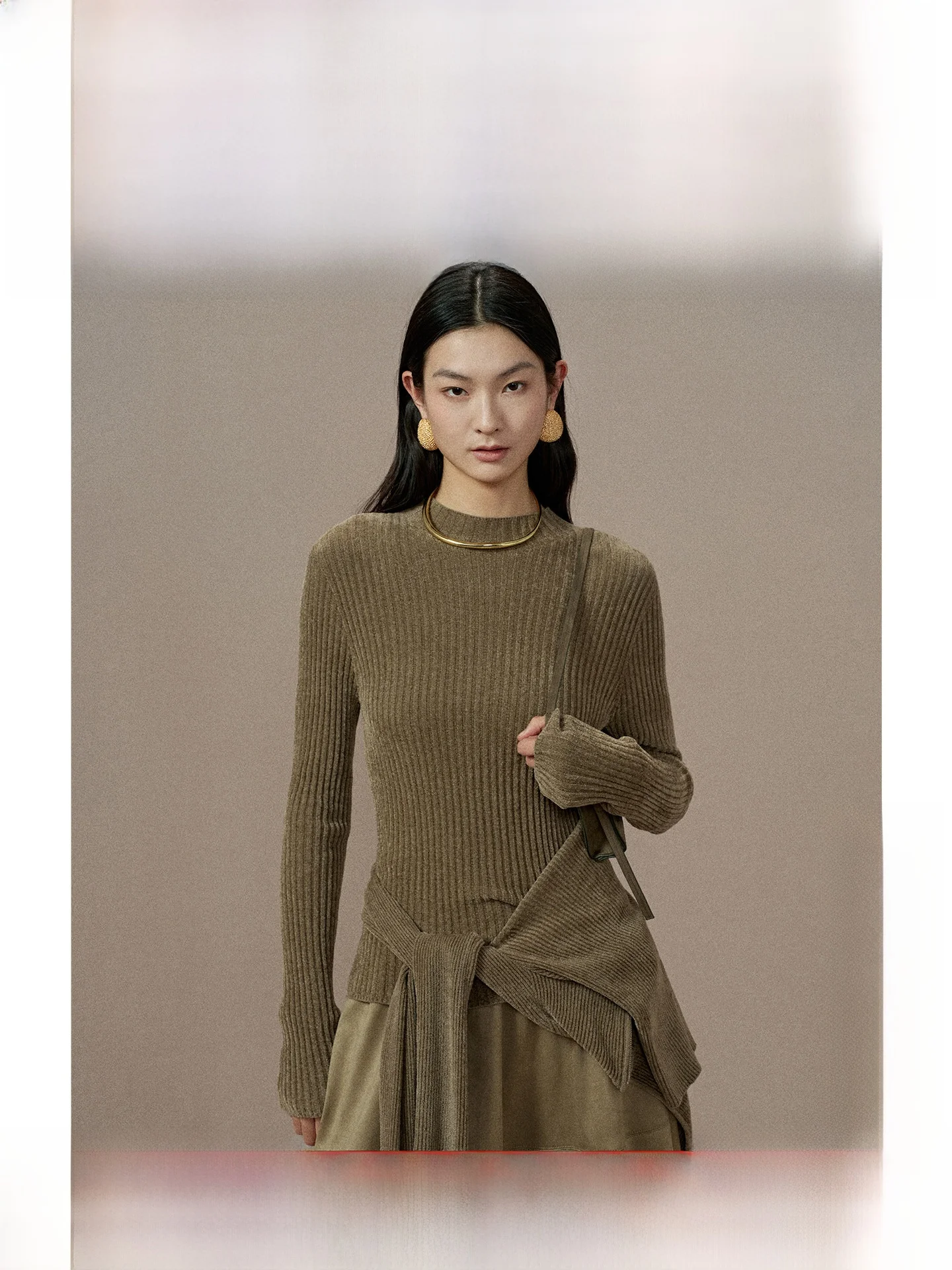 

ZhiZhi Velvet Feel Slim Fit High Ne Base irt Women's Winter New Sle Warm Comfortable Knitted Sweater Ele Sle