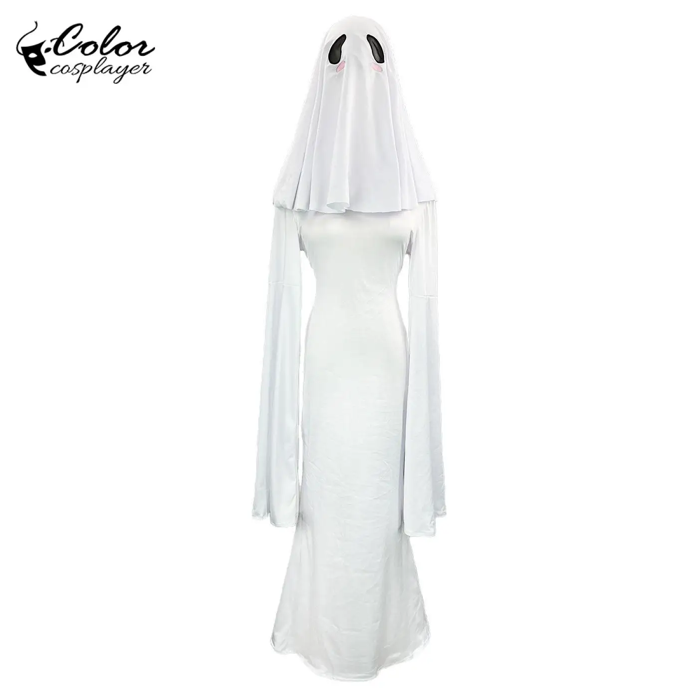 Color Cosplayer White Ghost Cosplay Costume Witch Gown Carnival Women  Bodycon Dress Halloween Zombie Outfit Festival Wear - AliExpress 200000532